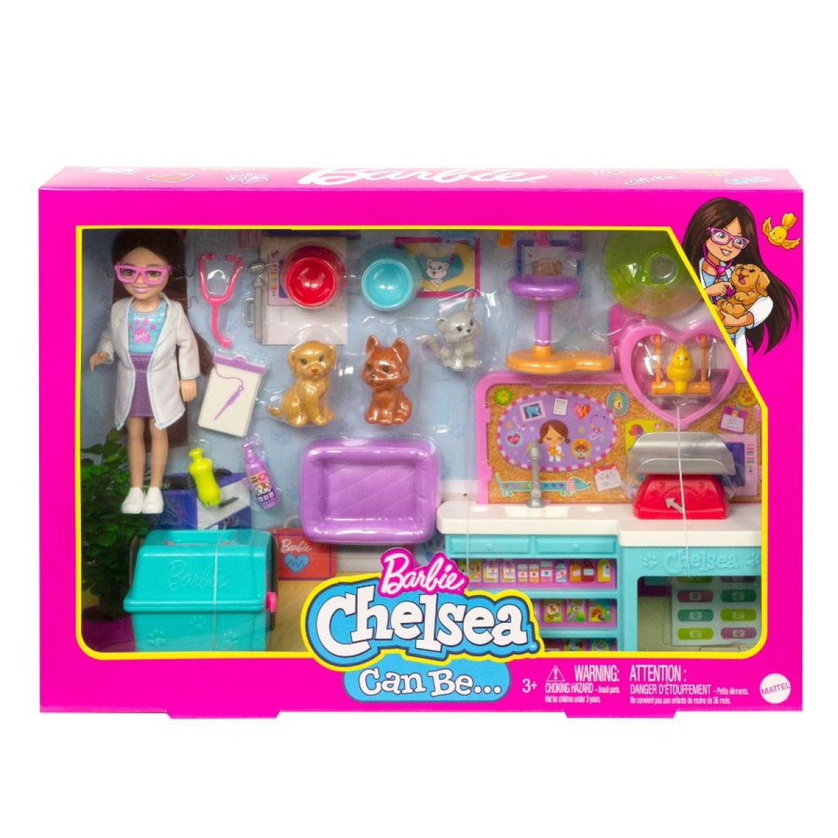 Barbie Chelsea Can Be Vet Playset – Paper Shop & More