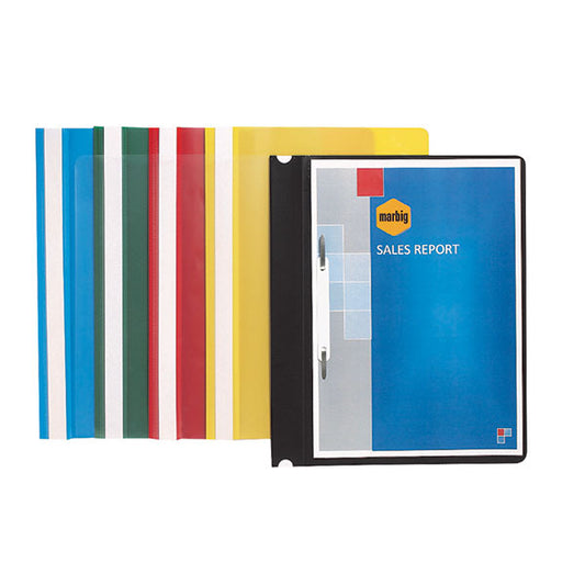 Flat File A4 Marbig Clear Front Assorted Colours