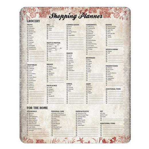 Lang Grocery Shopping List Pad - Cardinal Rooster