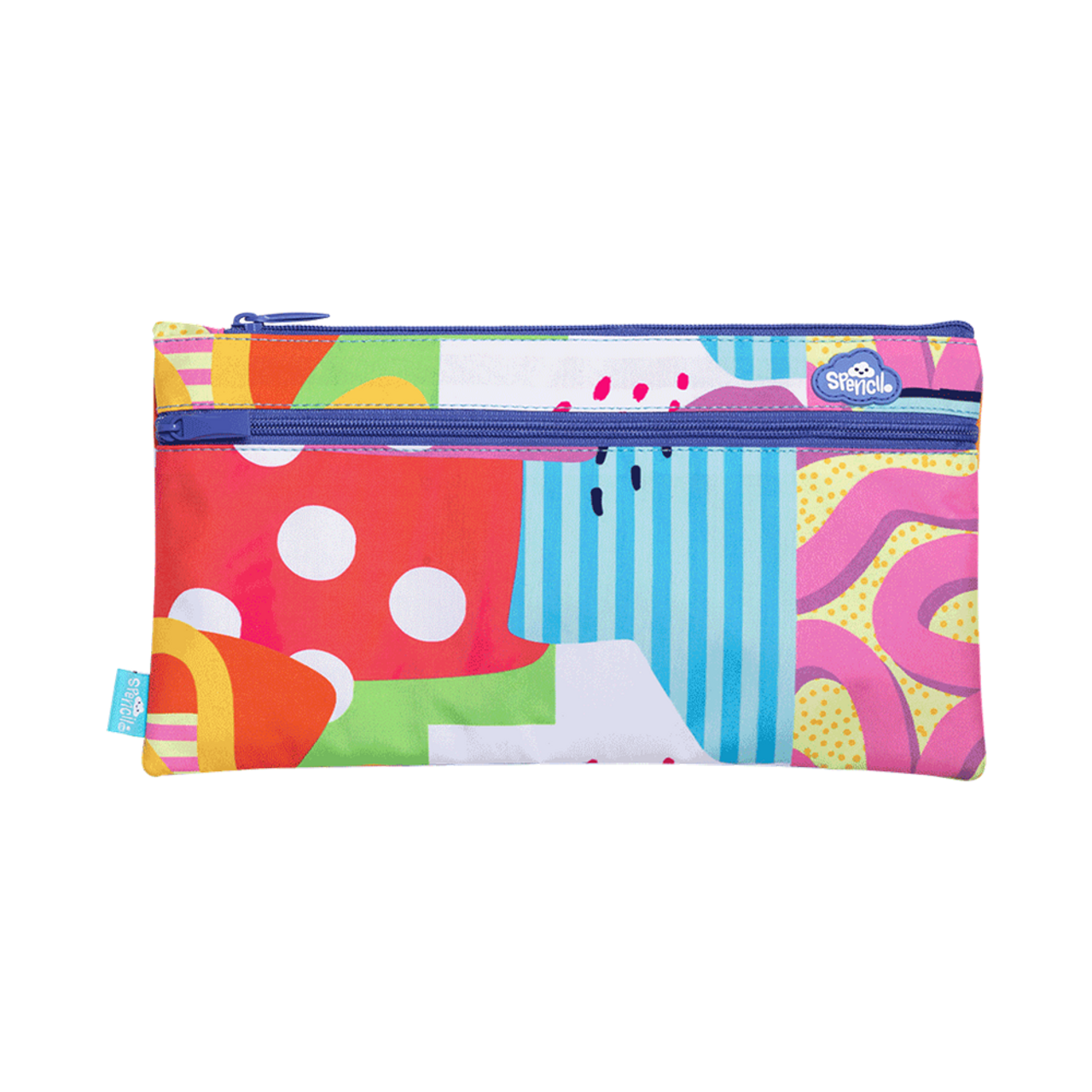 Spencil Twin Zip Pencil Case Colour Burst