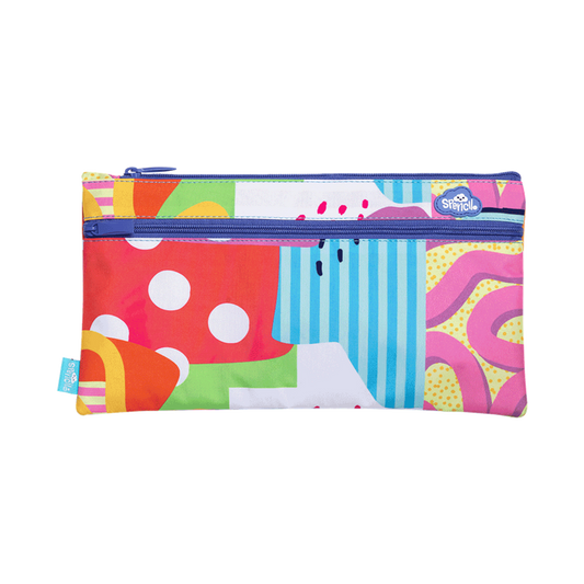 Spencil Twin Zip Pencil Case Colour Burst