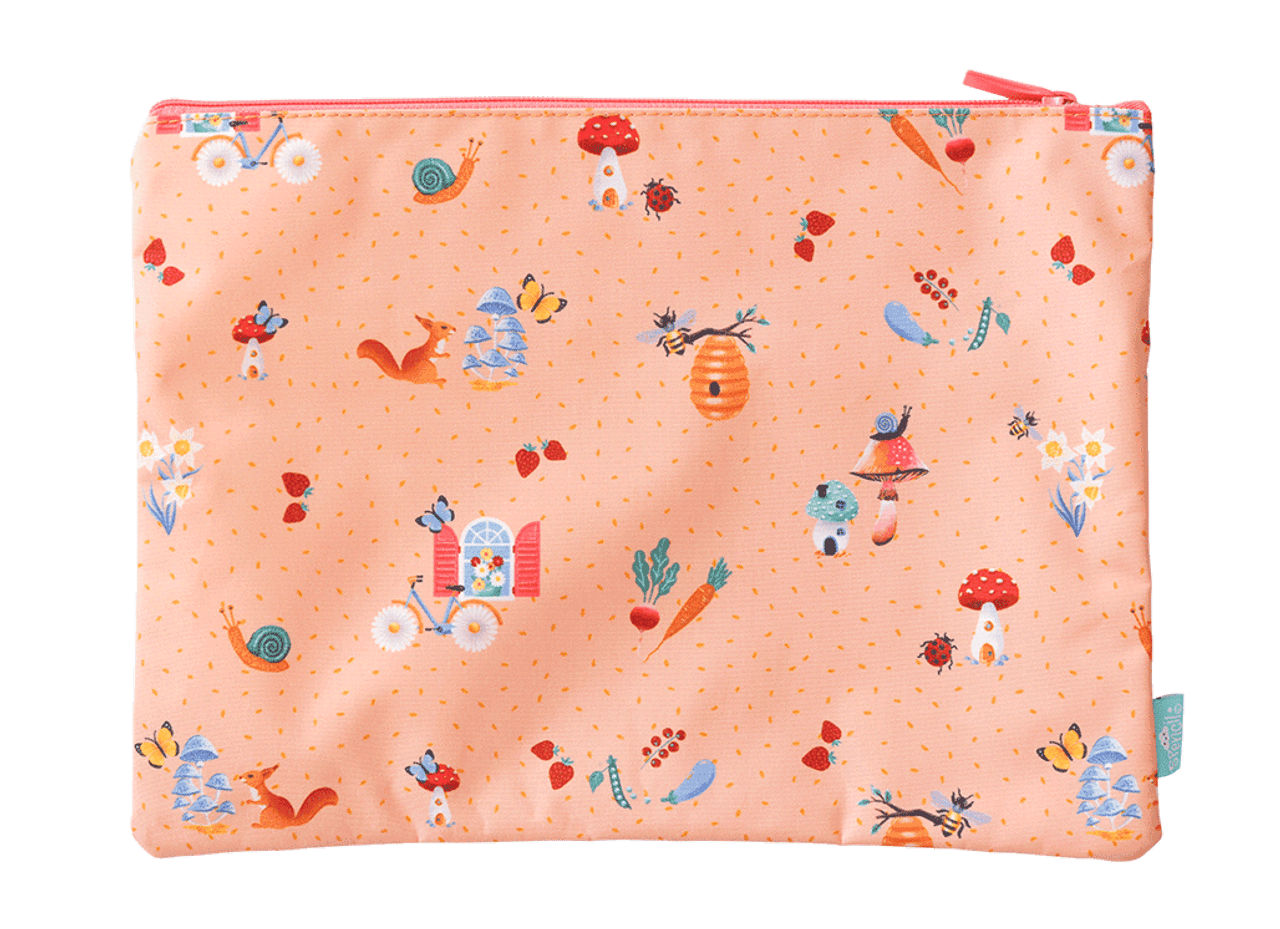 A4 Twin Zip Pencil case Secret Garden