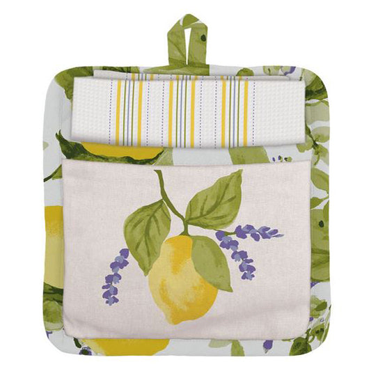 Lang Potholder with Dish Cloth - Lemon Grove