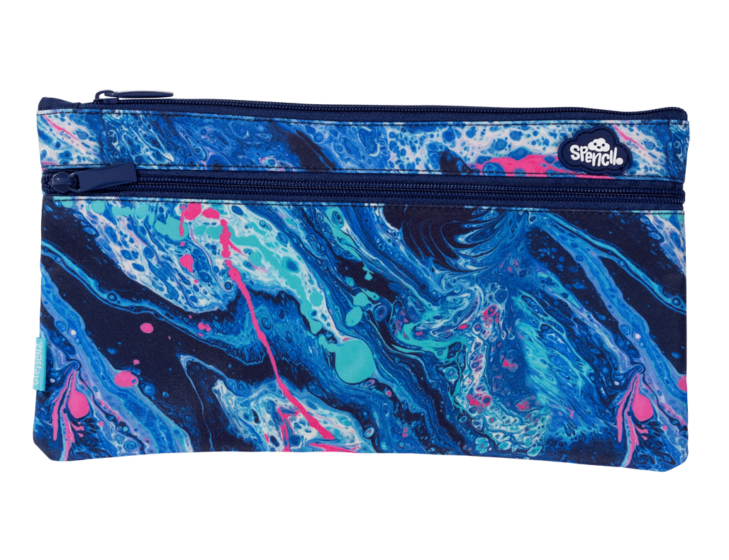 Spencil Twin Zip Pencil Case - Liquid Marble