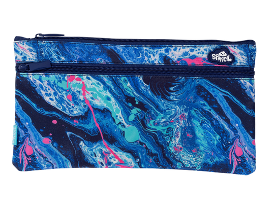 Spencil Twin Zip Pencil Case - Liquid Marble