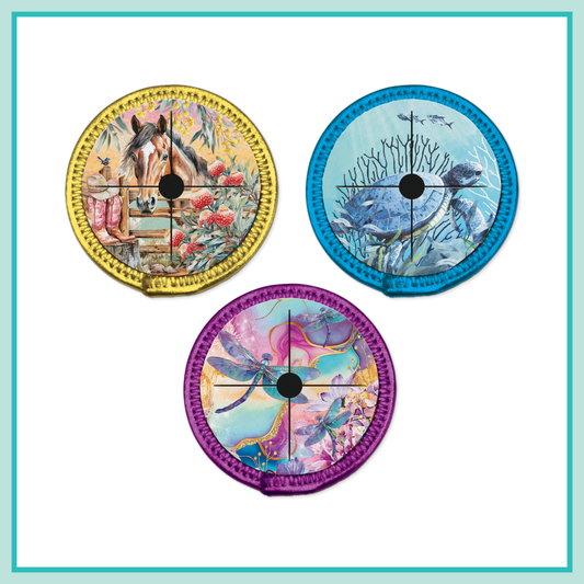 Neoprene Wine Glass Coaster 8cm diameter - Dragonfly Fields
