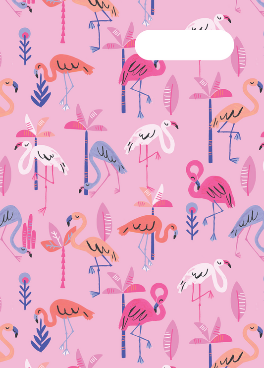 Spencil A4 Book Cover - Flamingo Splash