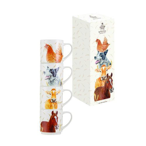 Farmyard Faces 2 Stackable 4pk Mug