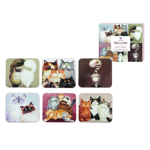 Kim's Cats 6pk Coaster