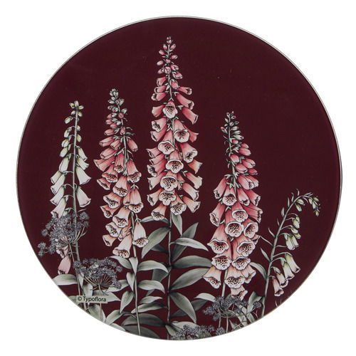 Secret Garden Round Maroon Surface