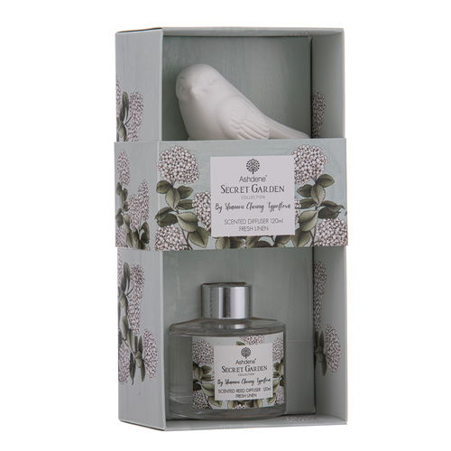 Secret Garden Fresh Linen Bird 120ml Diffuser