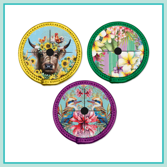 Neoprene Wine Glass Coaster 8cm diameter - Sunny Highland
