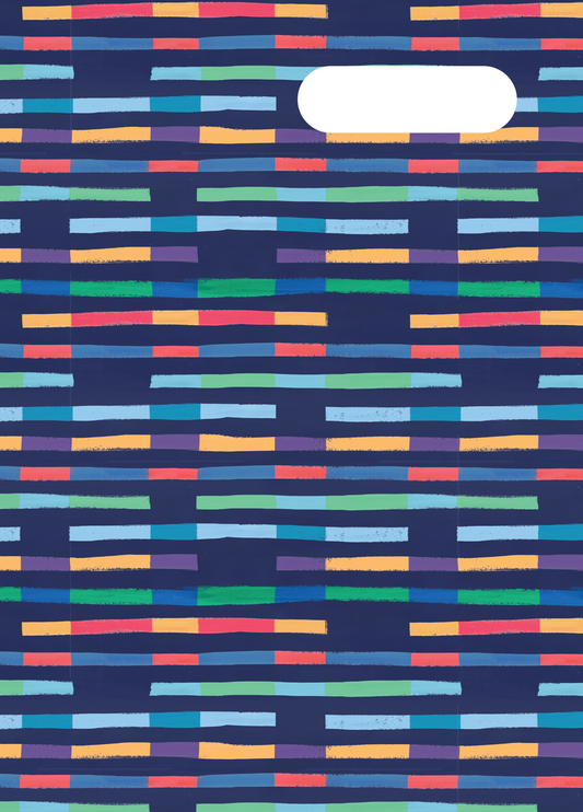 Spencil A4 Book Cover - Bright Stripes 2