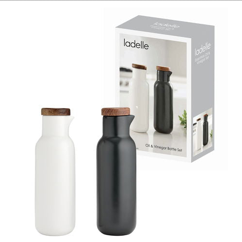 Essentials Oil & Vinegar Set - White/Charcoal