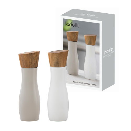 Essentials Salt & Pepper Grinders - White/Stone