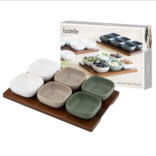 Essentials Bowl & Tray Set 7Pc - Assorted