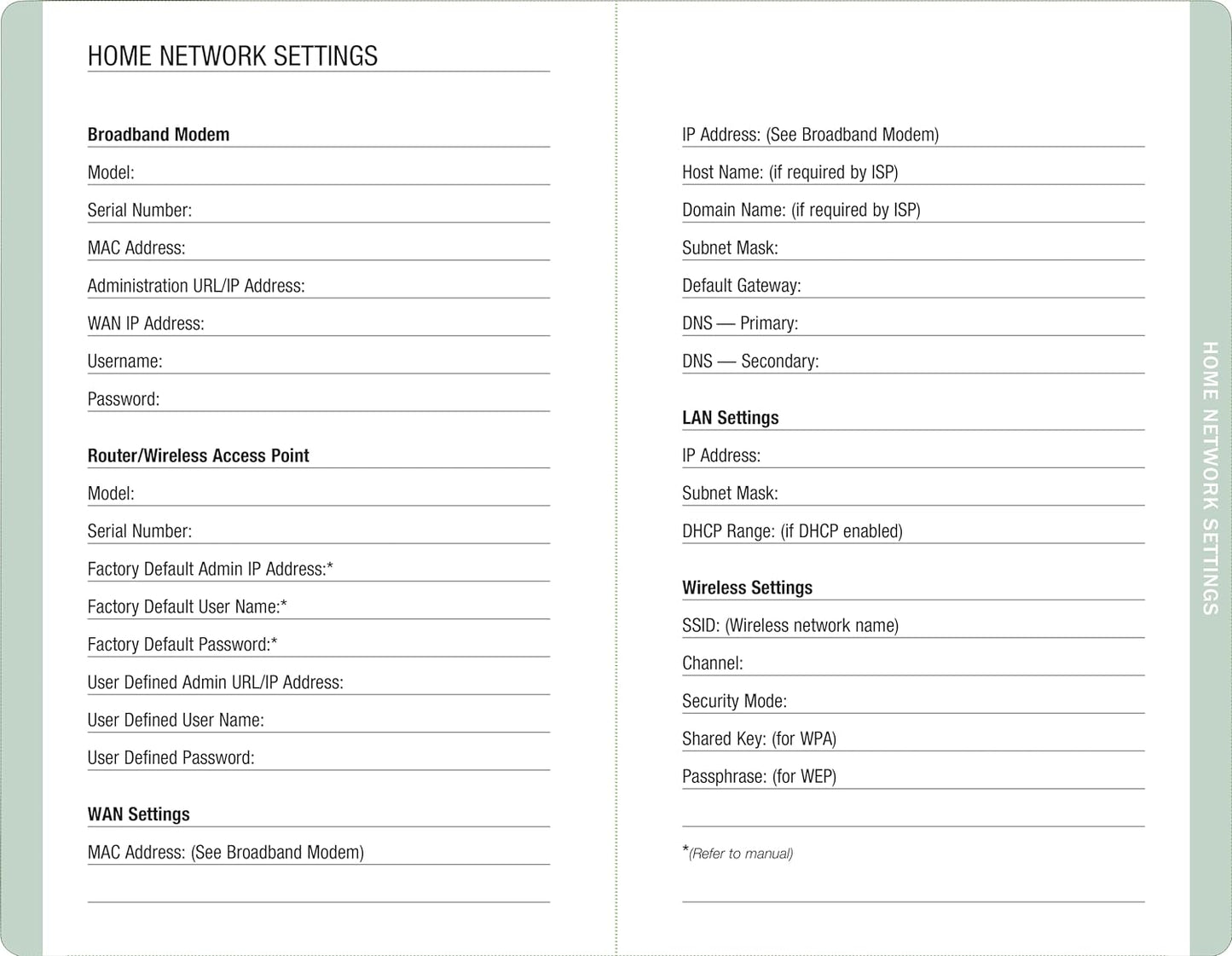 Eucalyptus Internet Address & Password Logbook