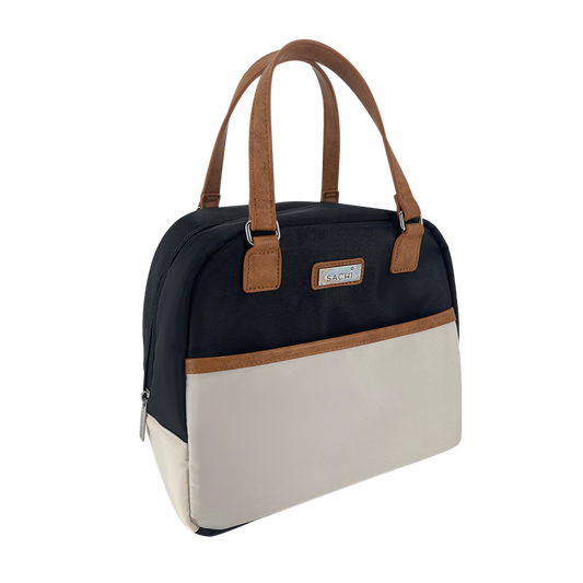 Sachi Insulated Lunch Bag - Black/Cream