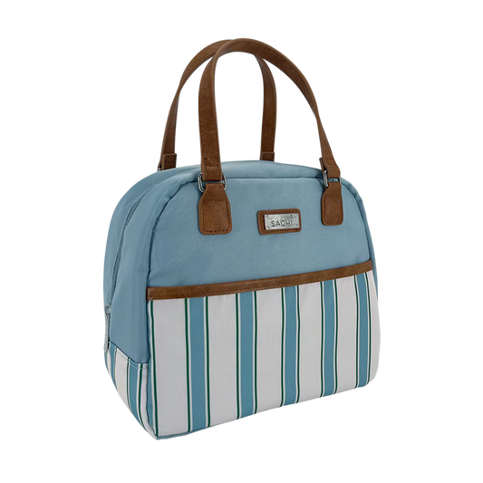 Sachi Insulated Lunch Bag - Hazy Blue Stripes