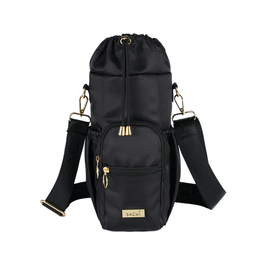 Sachi Crossbody Insulated Bottle Bag - Black