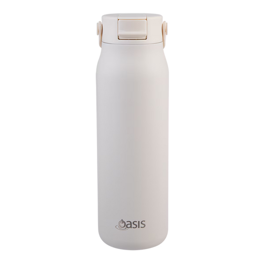 Oasis Ceramic Lined S/S D/Wall Ins Sorrento Sipper Bottle 900ml - Alabaster