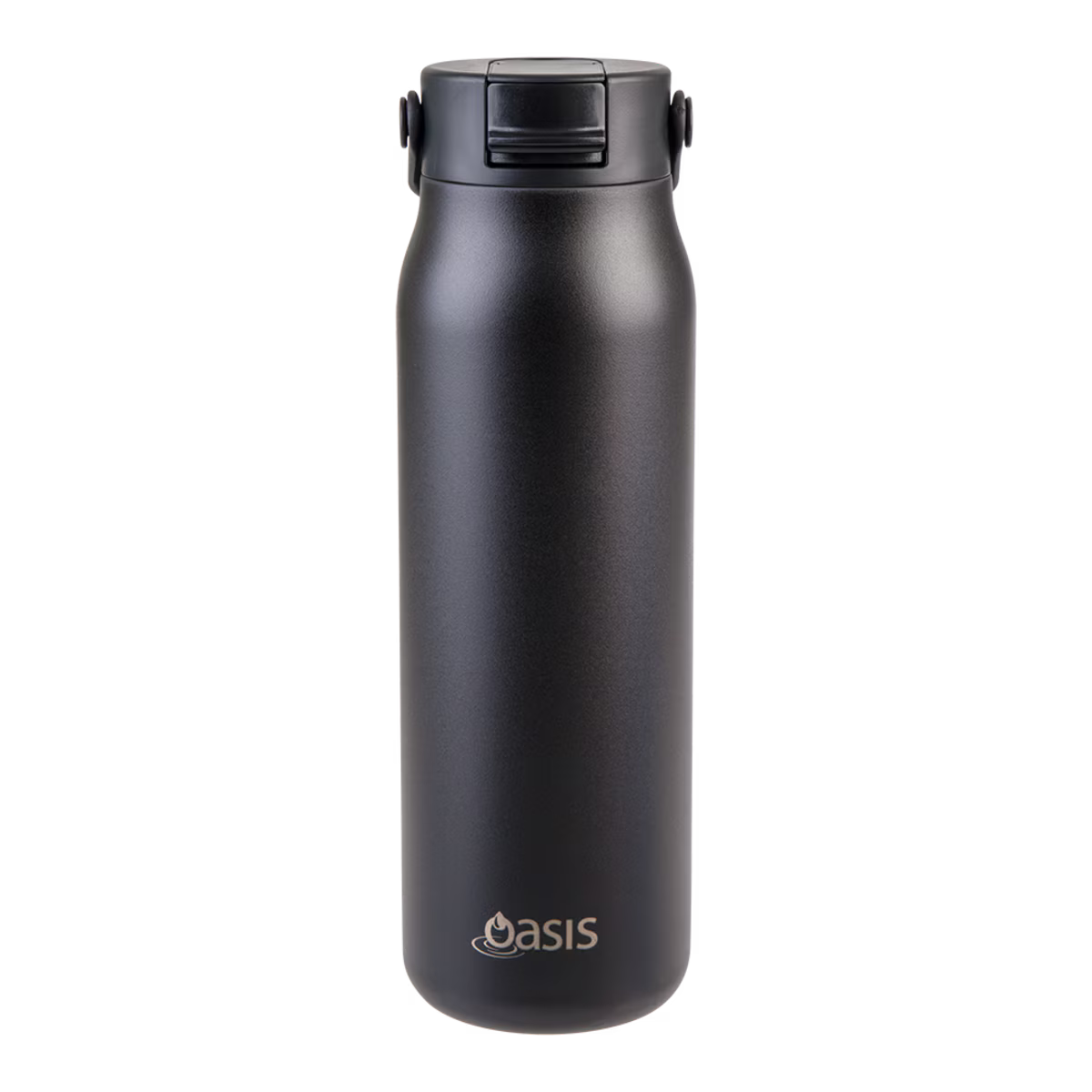 Oasis Ceramic Lined S/S D/Wall Ins Sorrento Sipper Bottle 900ml - Black