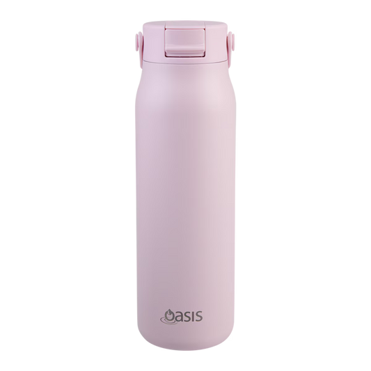 Oasis Ceramic Lined S/S D/Wall Ins Sorrento Sipper Bottle 900ml - Pink Lemonade