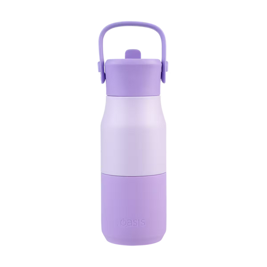 Oasis S/S D/Wall Ins Jnr Drink Bottle w/sipper 400ml - Lilac