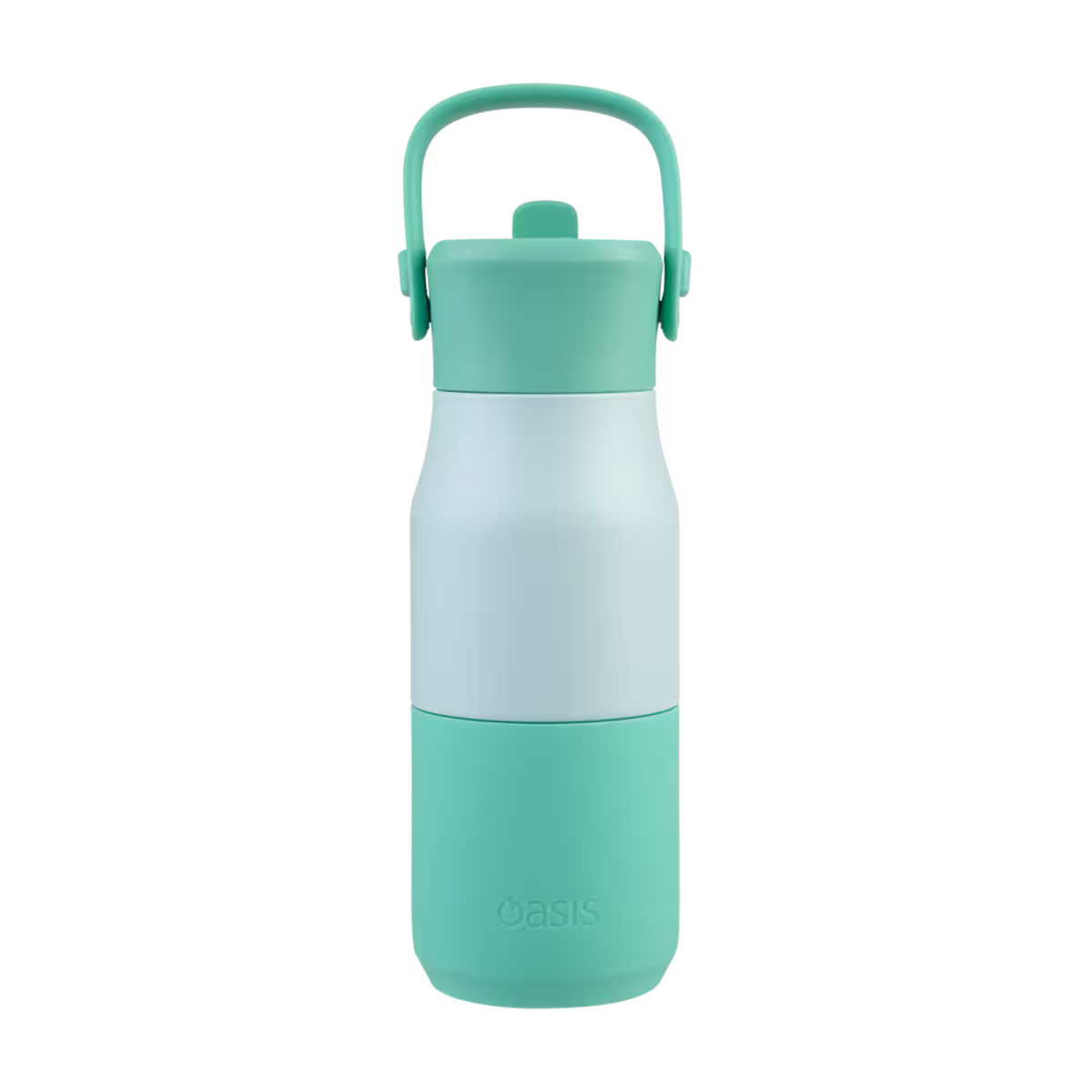 Oasis S/S D/Wall Ins Jnr Drink Bottle w/sipper 400ml - Mint