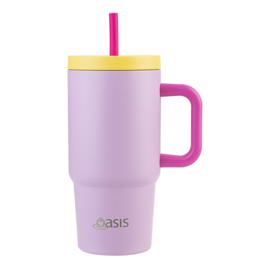 Oasis S/S Insulated 'JNR COMMUTER' Travel Tumbler 700ml - Bubblegum Pink