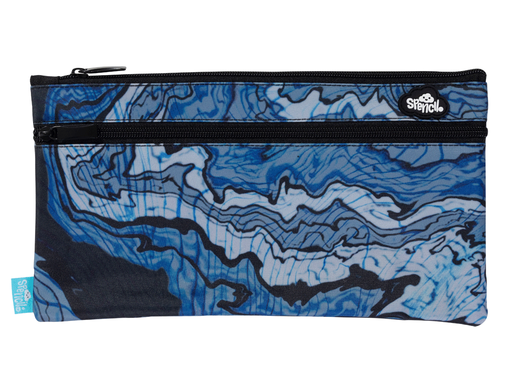 Spencil Twin Zip Pencil Case - Ripple Effect
