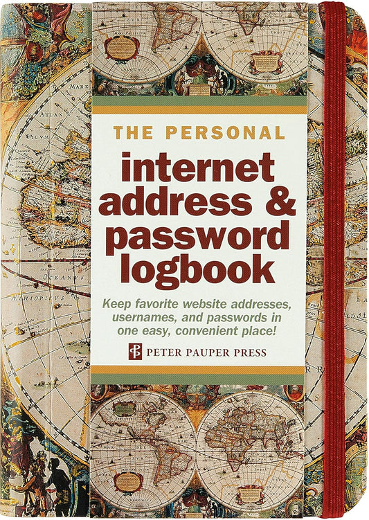 Old World Internet Address & Password Logbook