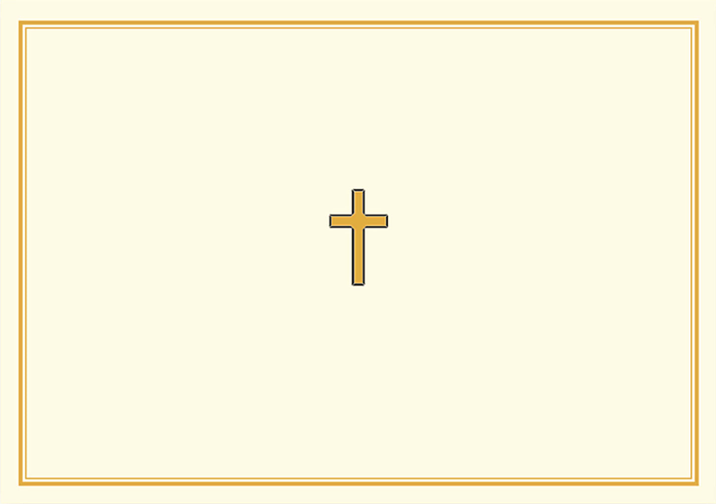 Gold Cross Note Card