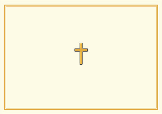 Gold Cross Note Card