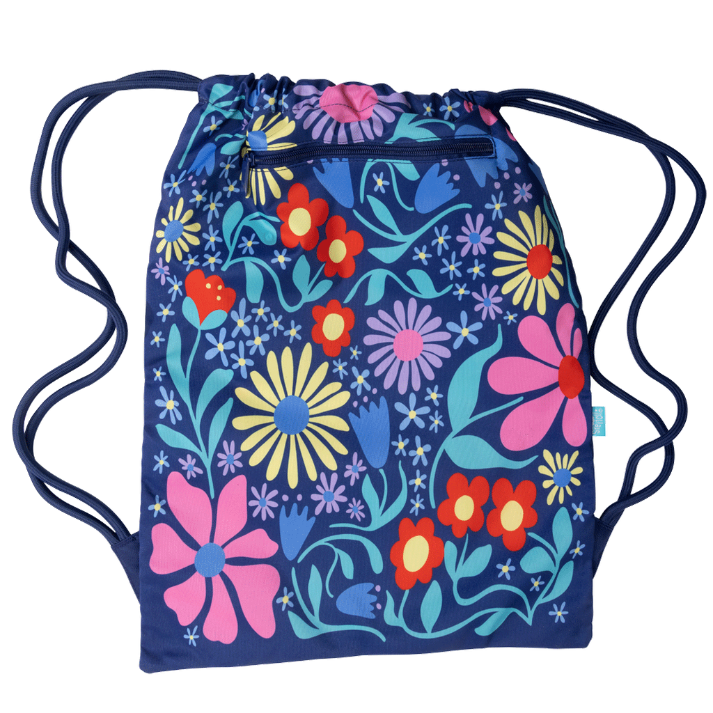 Spencil Big Drawstring Bag - Flower Fun
