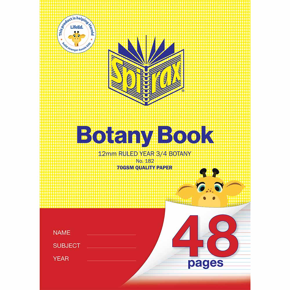 Botany Book Spirax Year 3/4 48 pages