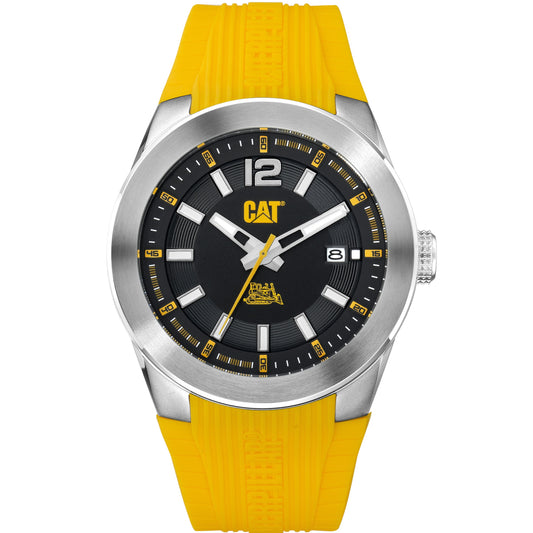 CAT - T7 Black/Silver Watch with Yellow Band