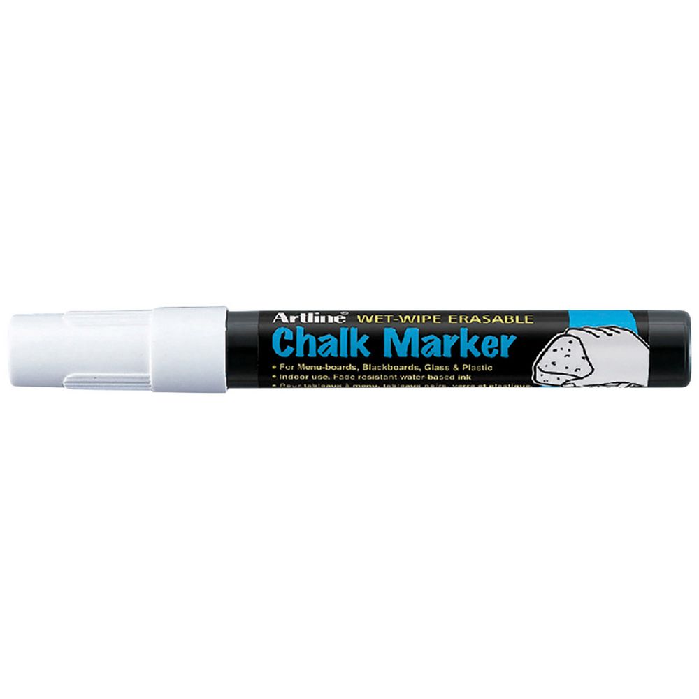 Marker Chalk Artline 2mm Bullet Point - White