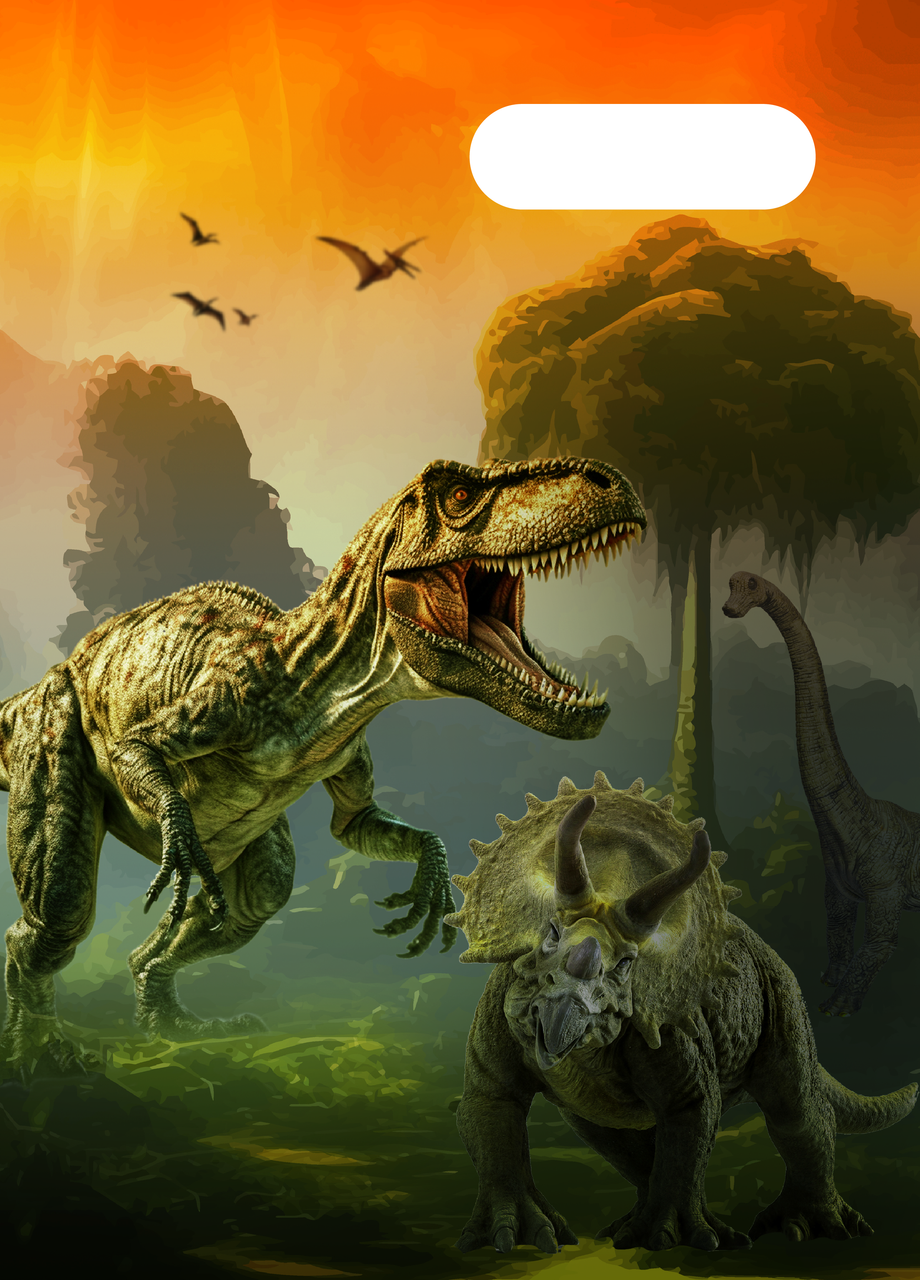 A4 Book Cover - Jurassic Kingdom