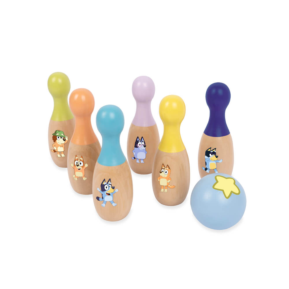 Bluey - Wooden Bowling Pin Set