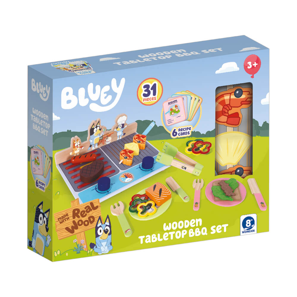Bluey - Wooden Tabletop BBQ Set