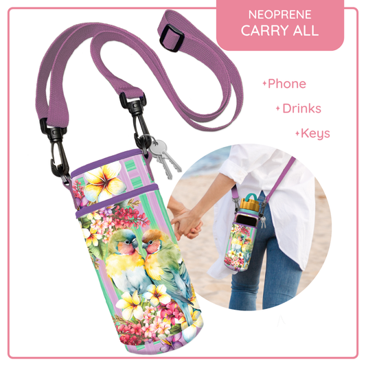 Bottle Phone Carry-all - Paradise Love Birds
