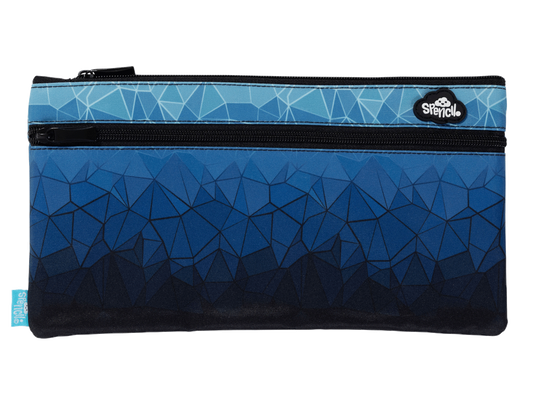 Spencil Twin Zip Pencil Case - Fractal