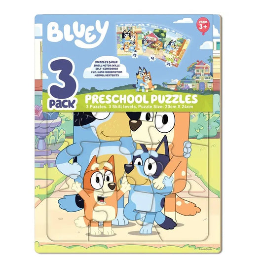 Bluey Preschool Puzzles 3 Pack