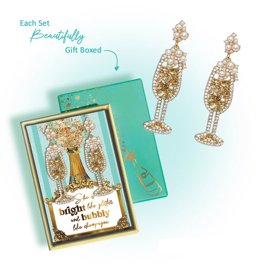 Earrings Bright & Bubbly - Champagne