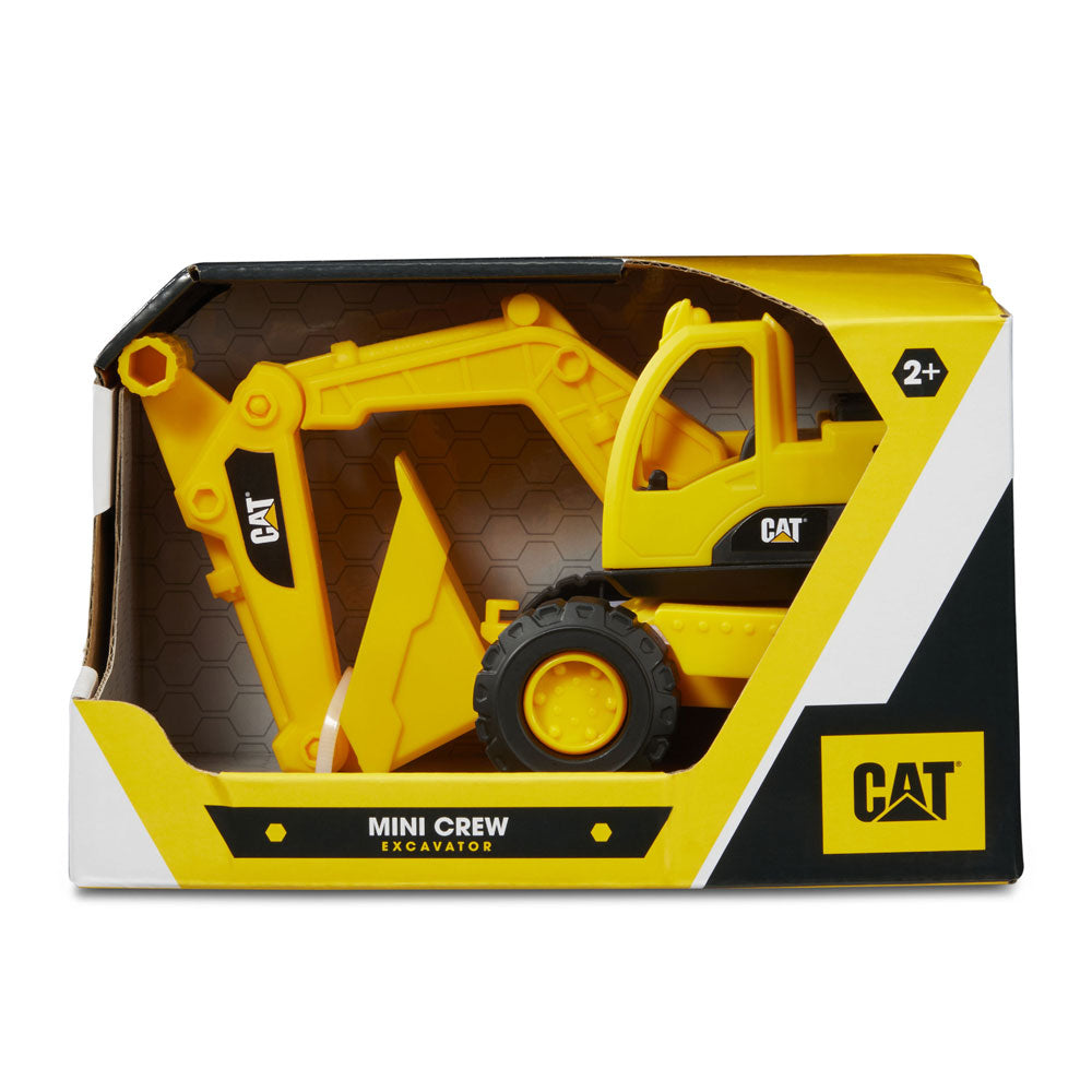 CAT Mini Crew Excavator Toy Packaged Front