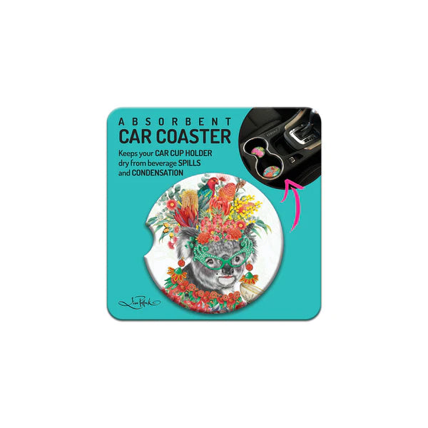 Ceramic Car Coaster Dame Koala