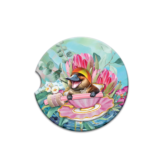 Ceramic Car Coaster - Lifesaver Platypus