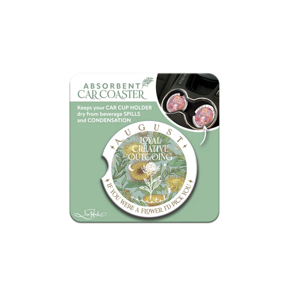 Ceramic Car Coaster - August - Waratah