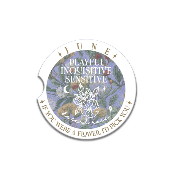 Ceramic Car Coaster - June - Desert Rose